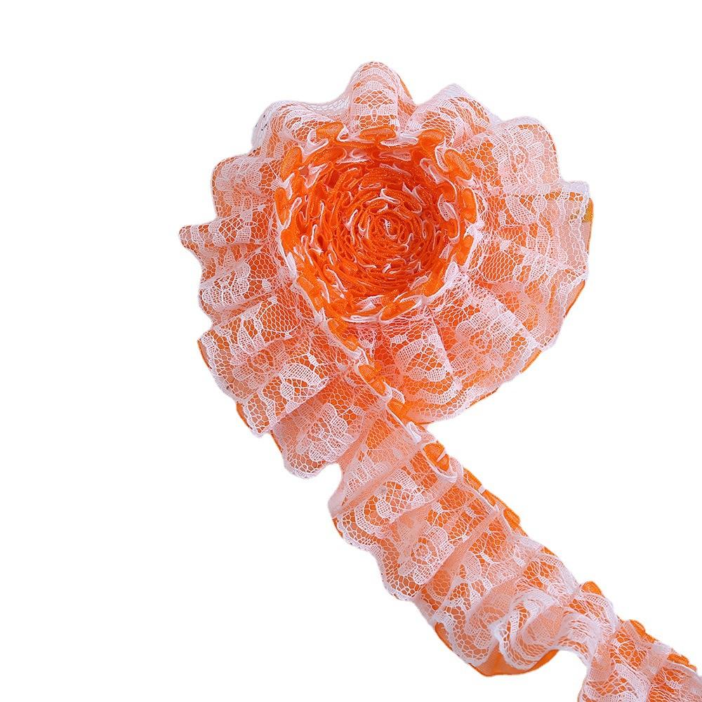 4cm yarn strip + lace color ethnic style lace wrinkle clothing home soft toy accessories factory wholesale Item Picture