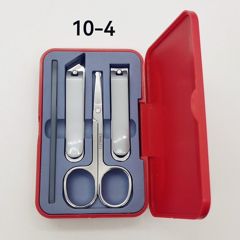 Nail clipper set, beauty set 10-4, Pinsheng brand nail and makeup tools, nail trimming set, generous nail clippers, nail clippers, eyebrow clippers, nail trimming files, trimming dead skin, ear picks, diagonal pliers Application Scenario