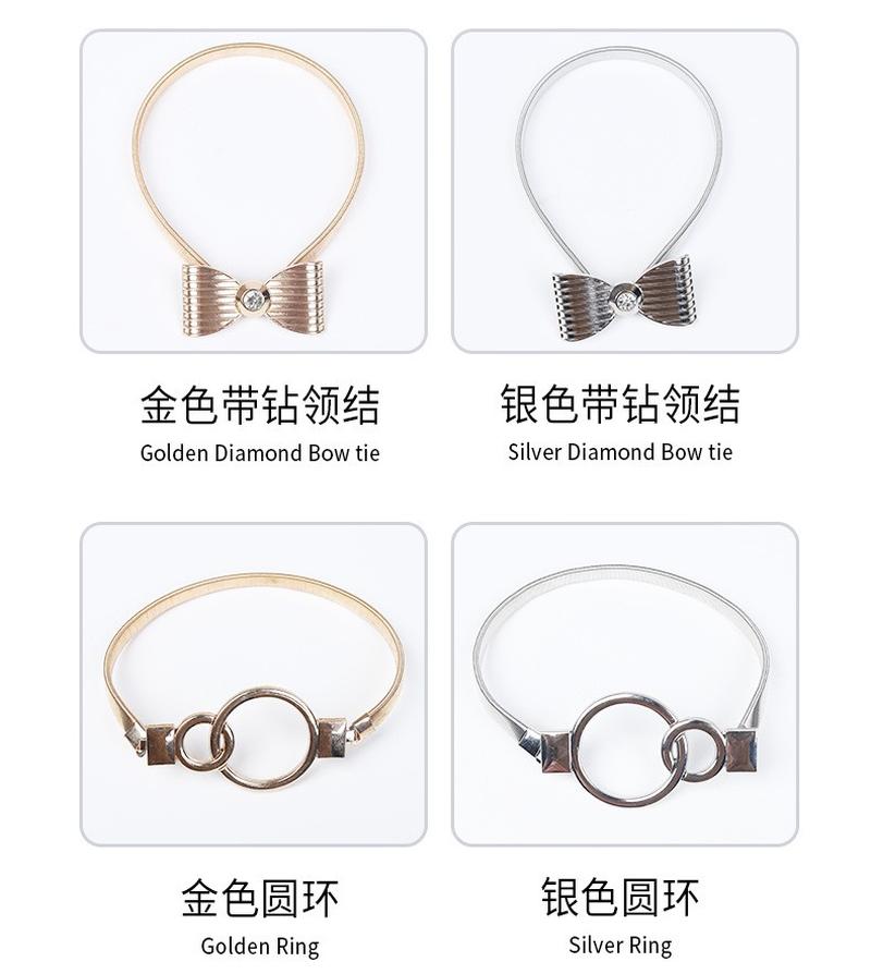 curtain light luxury strap metal alloy leaf feather deer head curtain buckle spring buckle punch-free drawstring tie Item Picture