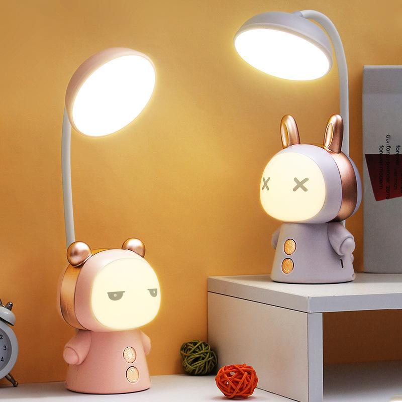creative learning charging lamp cartoon led eye protection desk lamp learning reading book lamp desk lamp small night lamp wholesale