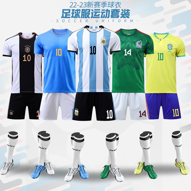 new season national team main away jersey team uniform adult men and women match football uniform sports training set new