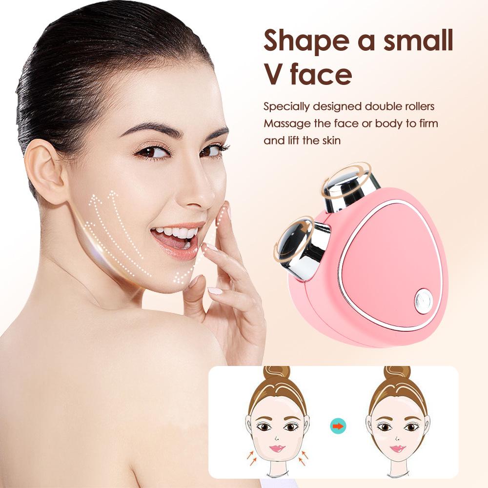 micro-current lifting facial beauty apparatus faial massage device roller face slimming device compact faial massage device