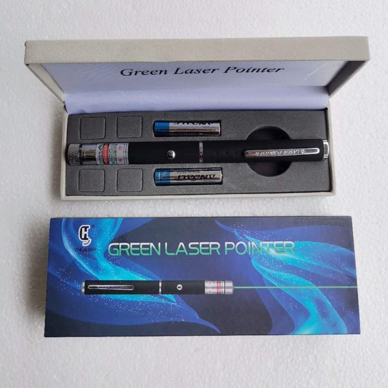 green light starry laser pen head green non-flip laser light projection demonstration laser teaching pointer stylus