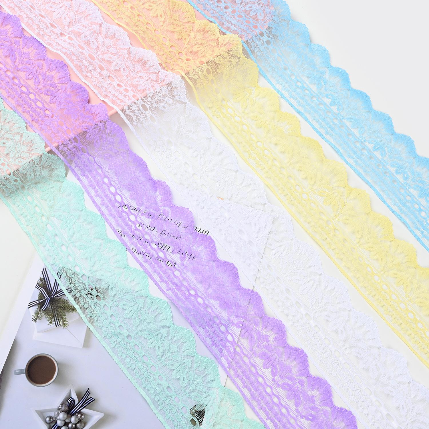 factory supply hand 7cm color lace untra thin lace embroidery bar code coat and cap handmade diy and other clothing accessories details Picture