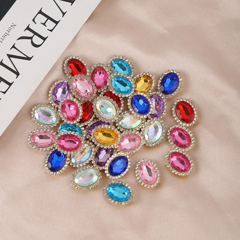 sunflower acrylic bag buckle metal glass accessories diy clothing bag headdress bow jewelry accessories
