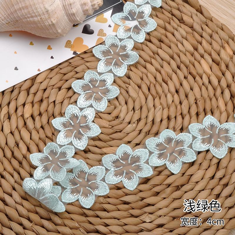 in stock supply 4cm lace multicolor organza net embroidery lace wholesale flower water soluble direct selling Application Scenario