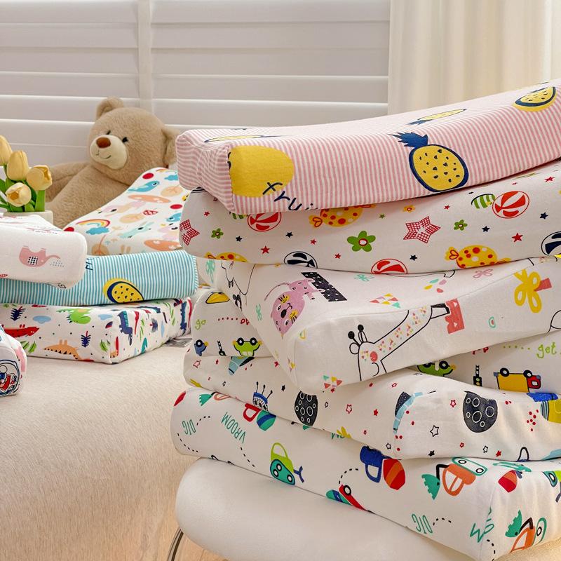 factory wholesale thailand children's latex pillow printed cotton children's pillow kindergarten nap pillow gift wholesale full figure