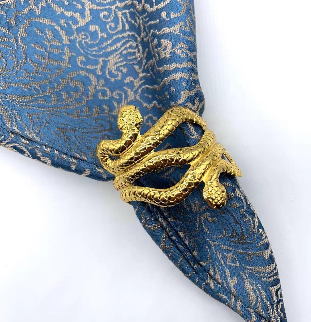 hotel western restaurant deer head rose metal napkin buckle ring napkin ring mouth cloth ring napkin ring golden factory supply Item Picture