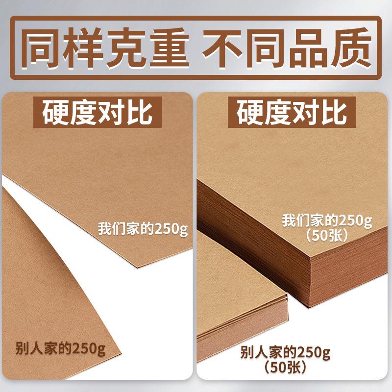 250g brown series cardboard brown kraft paper hard handmade coffee mori style log background paper dark light skin color Application Scenario