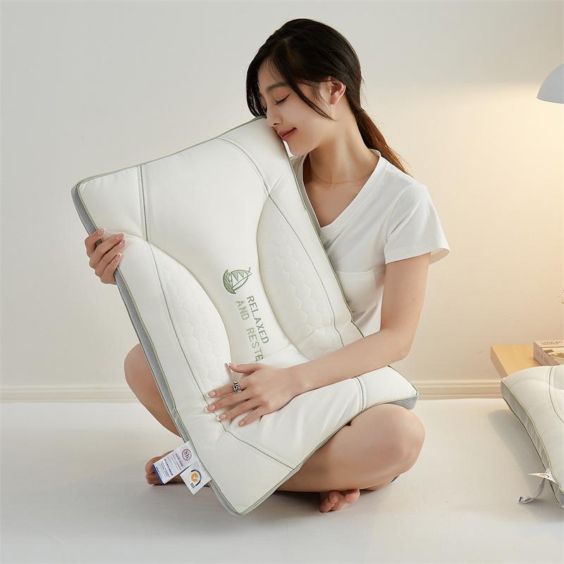 cotton pillow core quilted feather velvet three-dimensional pillow embroidery latex pillow high-end washable pure cotton hotel pillow wholesale Application Scenario