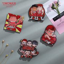 cute version slam dunk creative magnetic refridgerator magnets wooden epoxy refrigerator magnetic paste 3d anime trendy refridgerator magnets