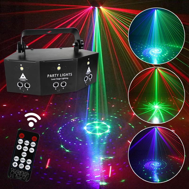 laser laser light stage lighting bar ktv flash colorful rotating disco christmas starry atmosphere projection lamp