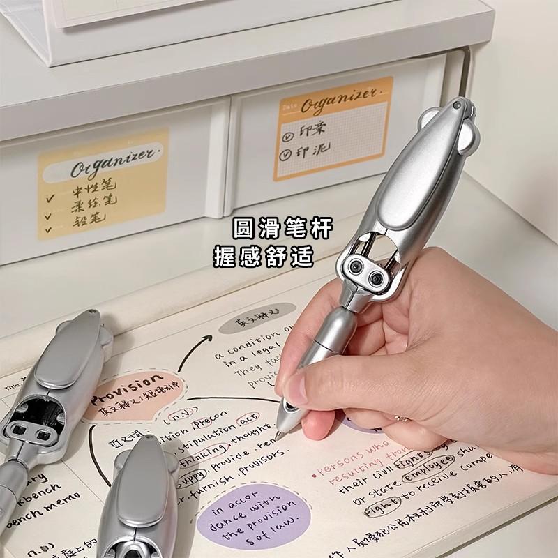 black technology online red bullet mechanical pencil decompression automatic fun stationery squid exotic flower press-type ballpoint pen gel pen details Picture