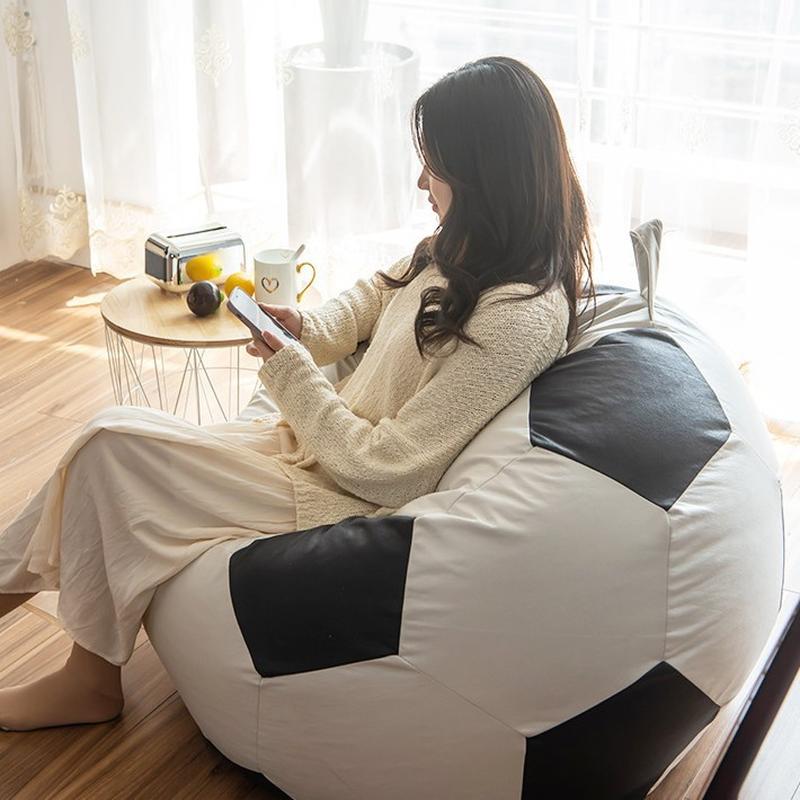 football cartoon lazy sofa home reclining sleeping tatami children reading book bean bag lounge sofa chair Application Scenario