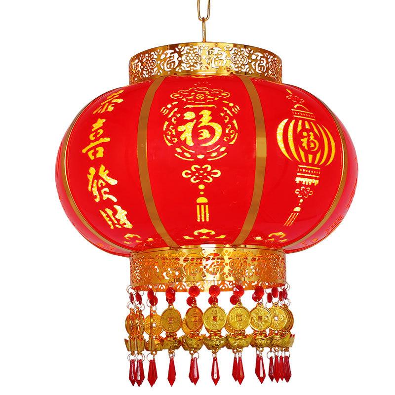 2023 decoration mid-autumn festival new year goods balcony pumpkin chinese housewarming crystal led rotating horse walking wedding spring festival lantern Item Picture