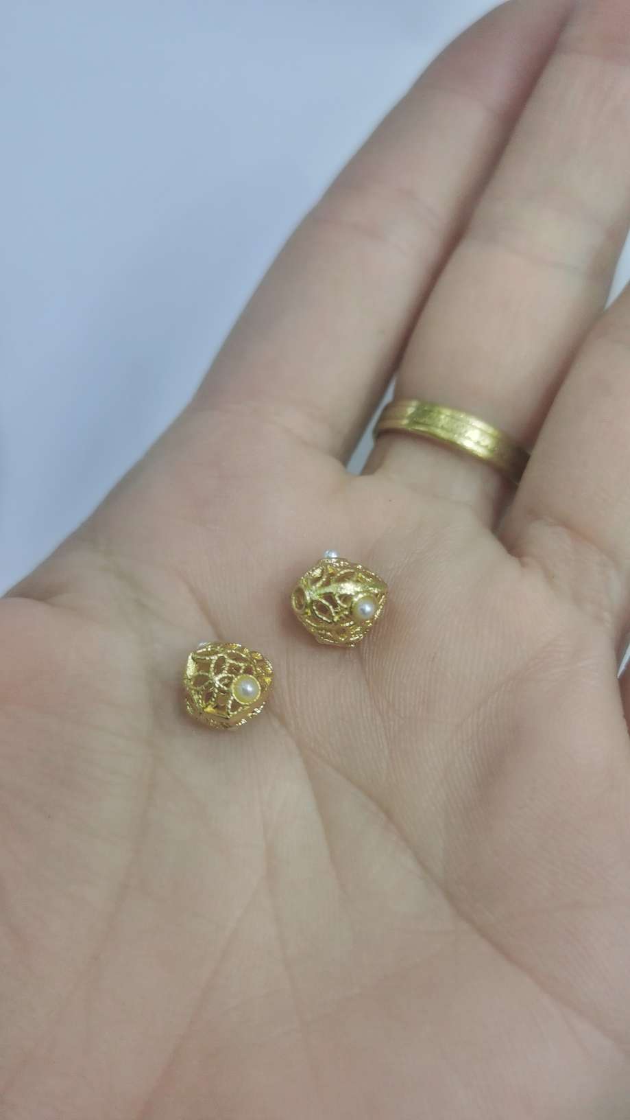 Fashionable and versatile styles, copper accessories, three zongzi pearls Item Picture
