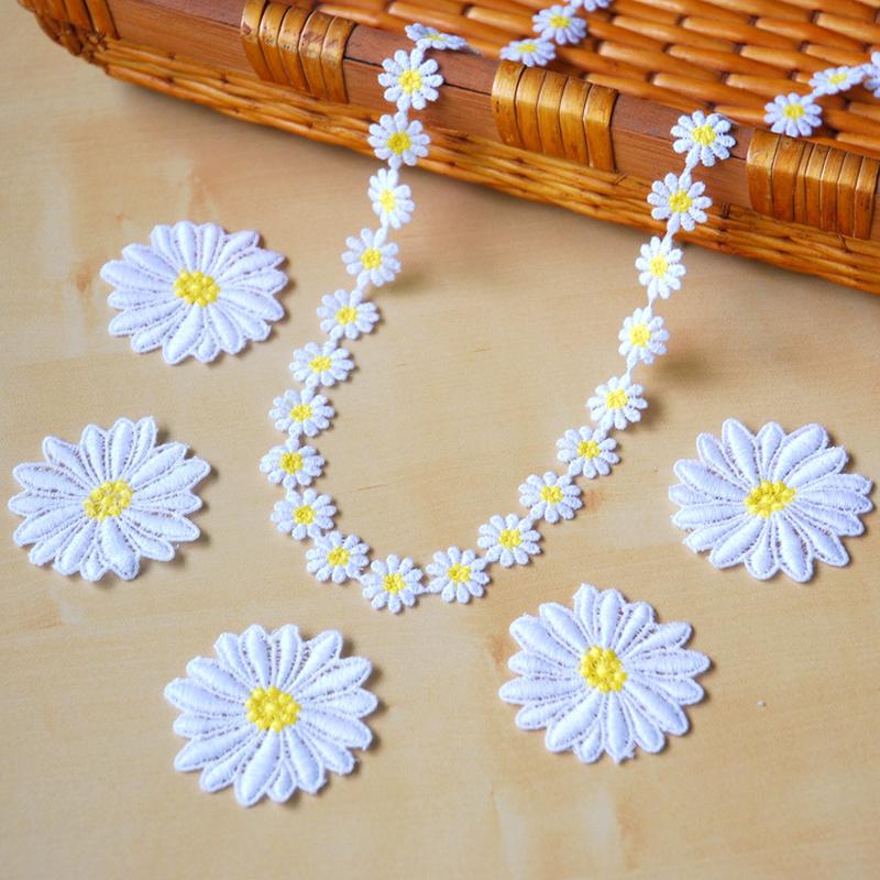 in stock supply sewing thread lace exquisite 2 color small wrinkled chrysanthemum