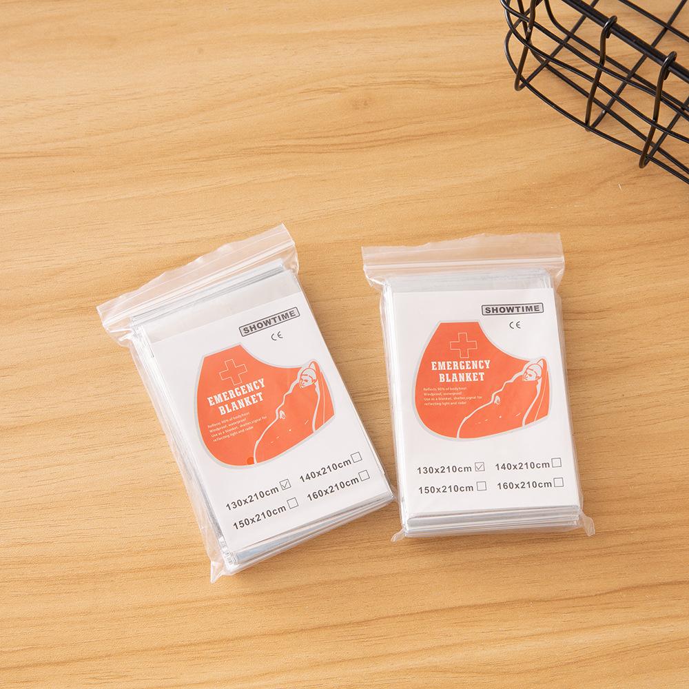 emergency blanket outdoor portable emergency blanket double-sided silver survival blanket sunscreen blanket outdoor products wholesale