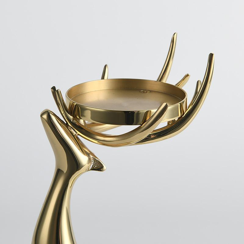 european-style metal candlestick copper deer candle holder gold candle holder retro candle cup crystal decorative crafts ornaments Application Scenario