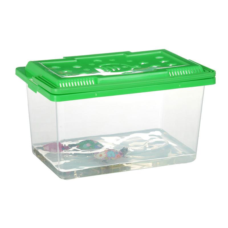 Wholesale Plastic Turtle Box Turtle Jar Tortoise Feeding Fish Tank Fish Globe Pet Box with Drying Table Item Picture