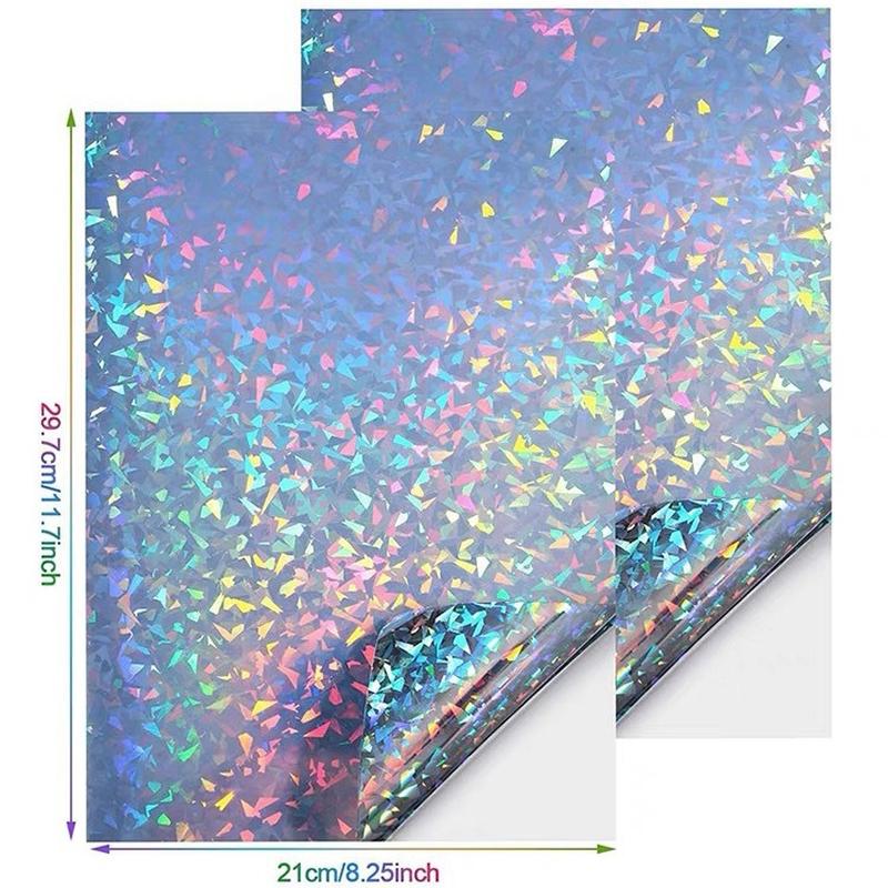 inkjet pet holographic laser diamond sticker waterproof quick-drying gummed label paper a4 inkjet sticker printer paper