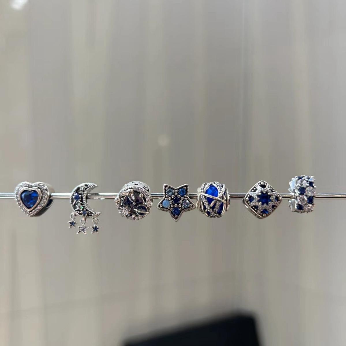 pandora beads 925 sterling silver astronaut pendant glass bead fixing clip diy ornament scattered beads jewelry accessories Specification drawing