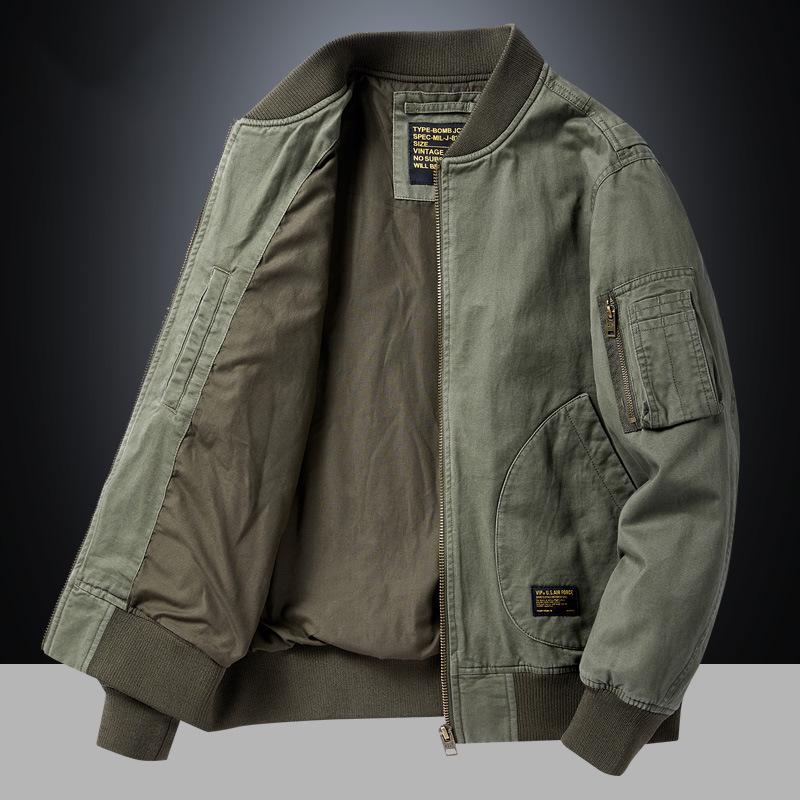 new pilot outdoor jacket men's short loose plus size workwear baseball uniform men's spring and autumn casual jacket