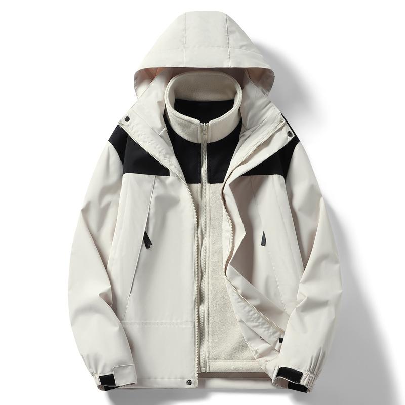 outdoor jacket coat women's 2023 new outdoor three-in-one waterproof windproof travel jacket mountaineering clothing men's