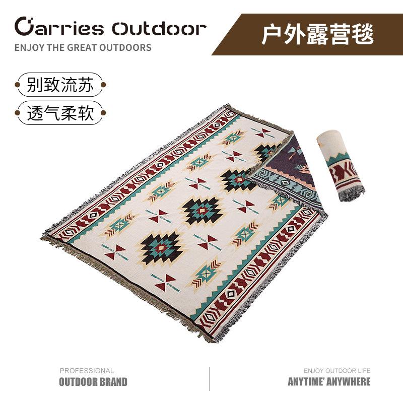 outdoor picnic mat floor mat sucre tent camping rugs vintage camping ethnic style picnic lunch break cover blanket