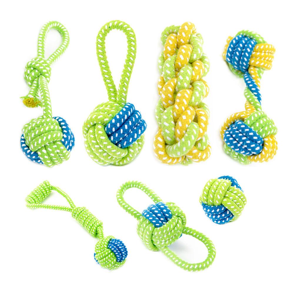 dog dog chewing rope pet teddy bends and hitches in stock wholesale toy ball bends and hitches pet toys pet supplies Item Picture