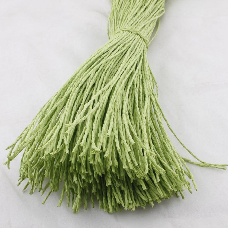 in stock wholesale 2-strand colorful raffia paper rope for hat knitting kraft twine packing box paper rope details Picture