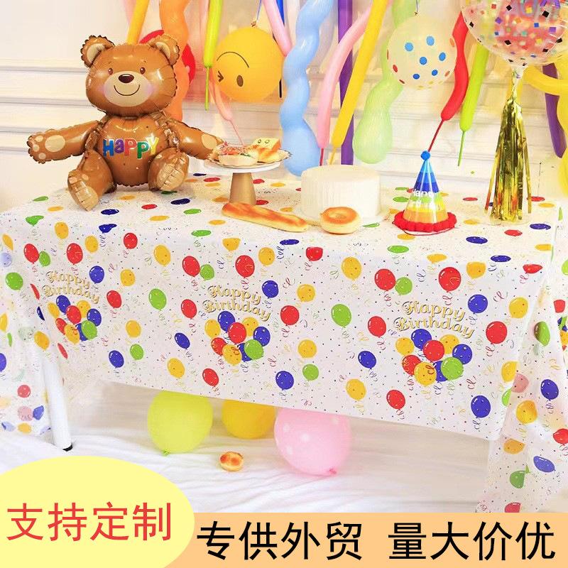 disposable peva tablecloth children's cartoon tablecloth birthday party thickened waterproof plastic tablecloth for foreign trade full figure