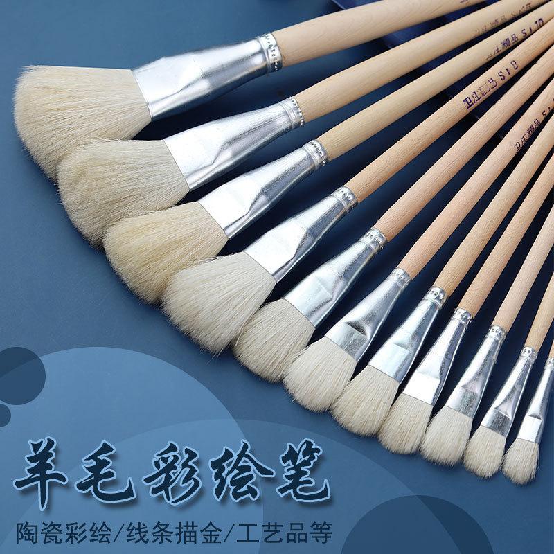 Weizhuang Wholesale Ceramic Fluoresent Marker Wool Brush Soft Head S Pen Ceramic Gold Painting Craft Paint Brush Drawing Paint Pen