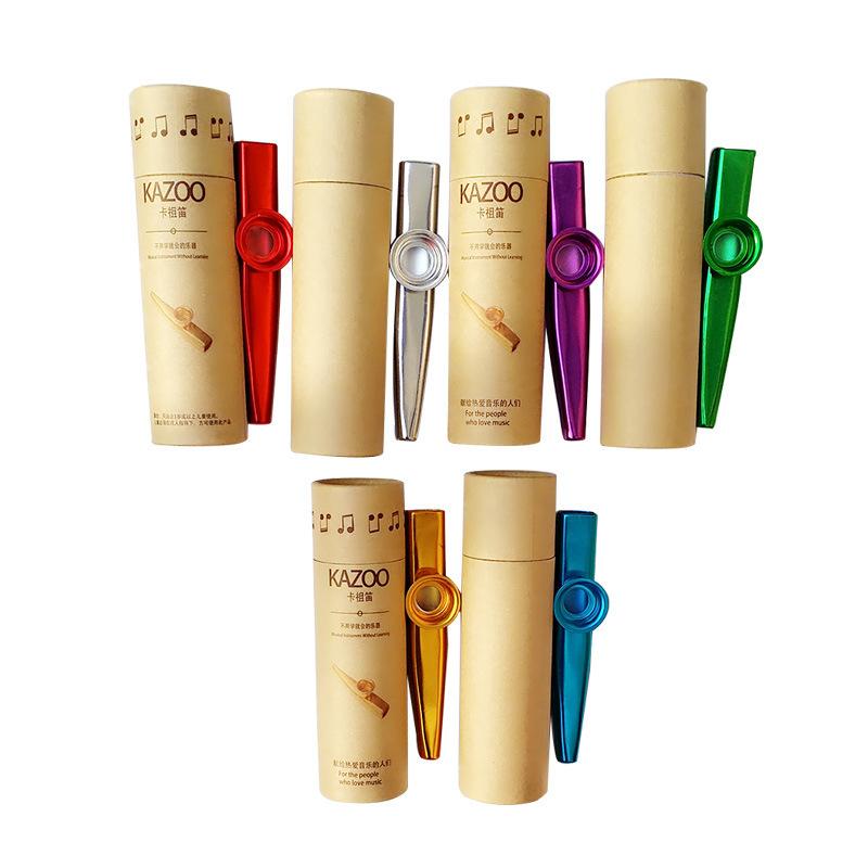 Cultivate Musical Sense Metal Early Eduion Teaching Aids Children's Toys Orff Musical Instrument with Rope Paper Tube Kazoo Kazoo Item Picture