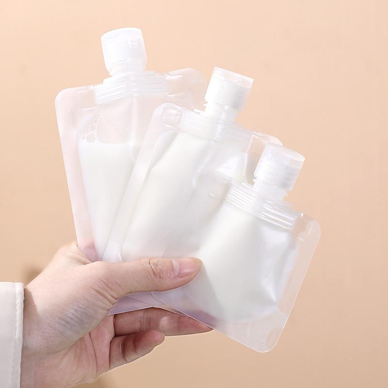 travel emulsion packing bags 100ml cosmetic liquid storage bottle hair & body shampoo flip nozzle packing bags