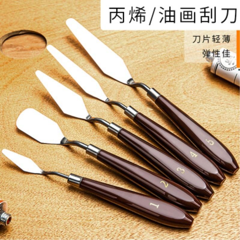 factory cross-border wholesale oil painting scraper paint palette knife pick knife art shovel suit color texture oil painting knife