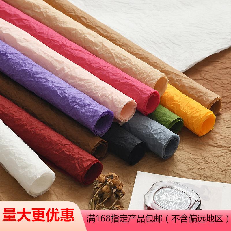 waterproof wrinkled paper xuenai puffy hand soft paper native stone paper bouquet packaging flower packaging material wholesale