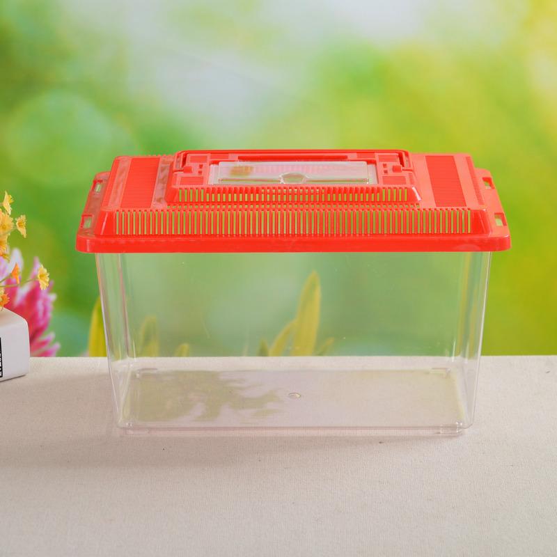 Wholesale Turtle Transport Box Large Pet Box Transparent Plastic Fish Globe Hamster Box Portable Ecological Box Specification drawing