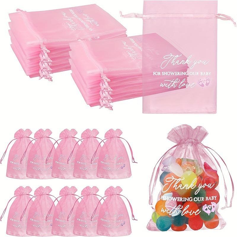in stock supply thankyou gift mesh bag jewelry storage bag candy party drawstring bag