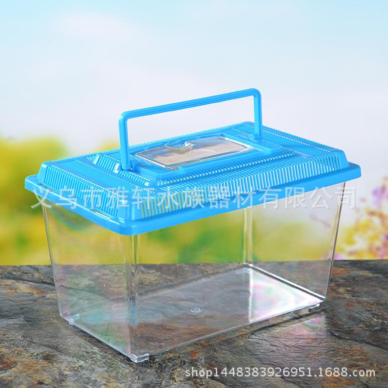 Wholesale Turtle Transport Box Large Pet Box Transparent Plastic Fish Globe Hamster Box Portable Ecological Box details Picture