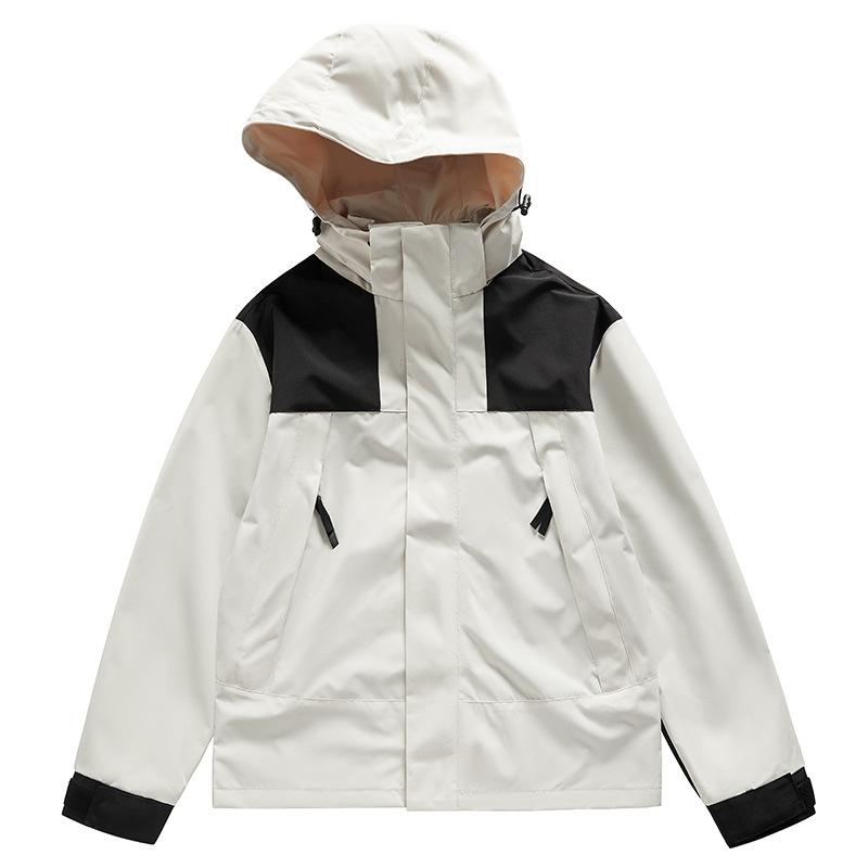 mountain outdoor jacket couple casual coat color matching hooded top breathable windproof waterproof antifouling mountaineering clothing