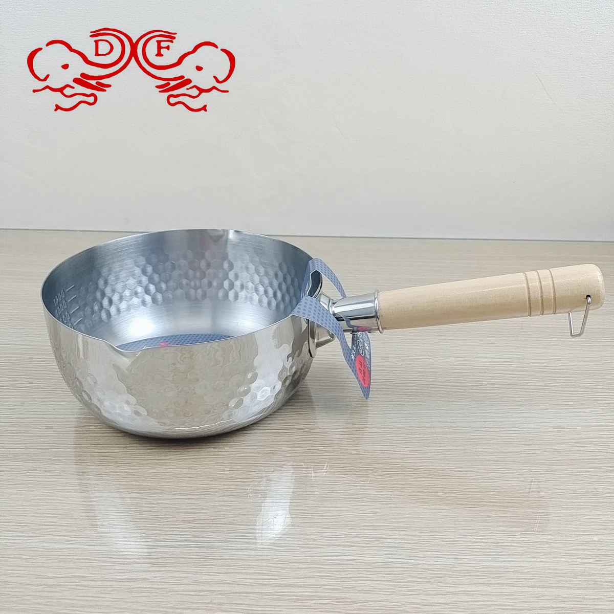 DF68244 wooden handle snow flat pot handle, anti-heat and anti-slip stainless steel handle, Japanese milk pot handle, soup pot DF TRADINGHOUSE