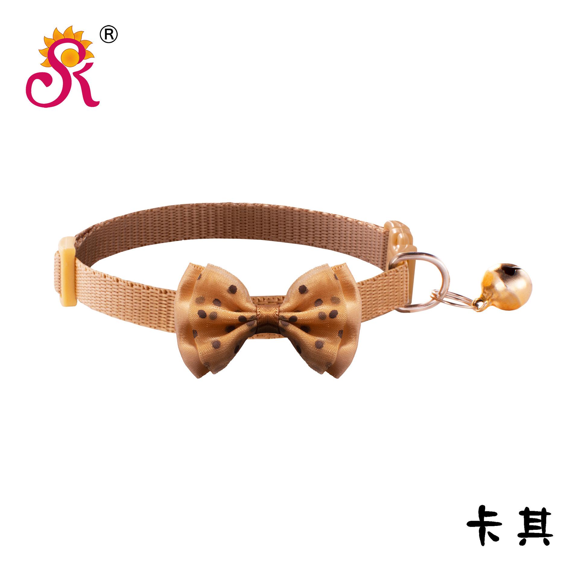 1.0 bowknot pet dog collar  collar bell collar high quality color buckle large quantity in stock factory store Application Scenario