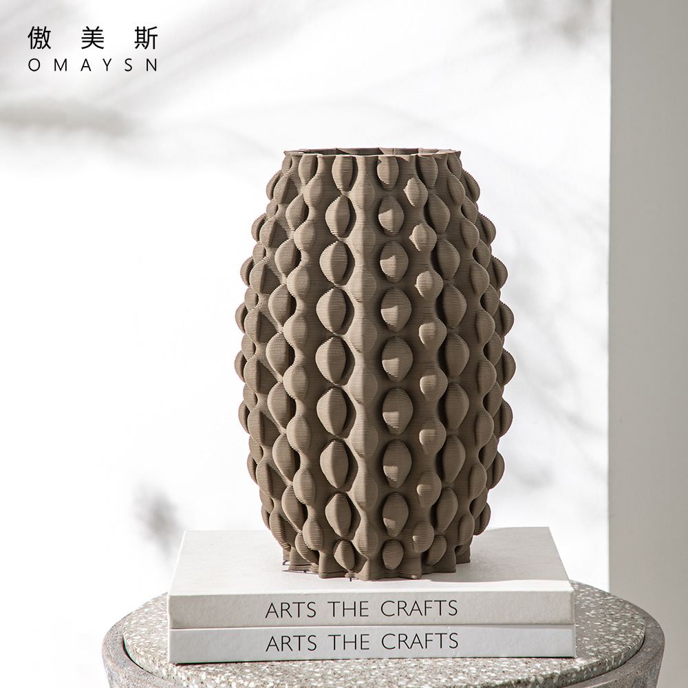 2024新款陶瓷花瓶3D家具摆设高档轻奢风花瓶多色装饰摆件详情图2