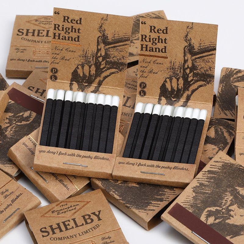Razor Party Peaky Blinder Matches Wholesale Fire Color Firewood High-End Creative Personality Retro Match Disposable Matchbox