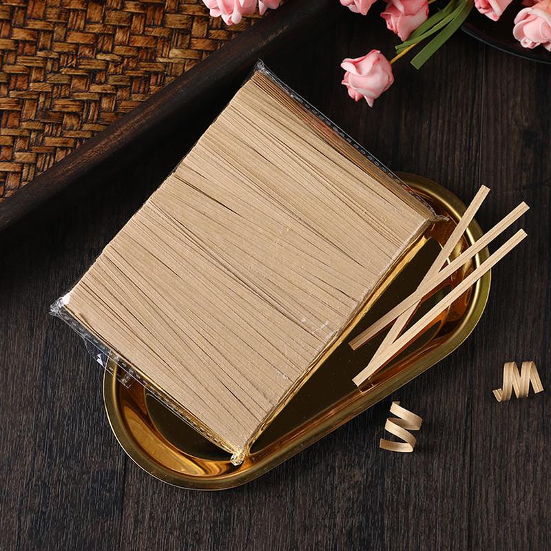 factory wholesale kraft paper tie wire candy bag baking packaging sealing rope gift tie strip iron tie in stock