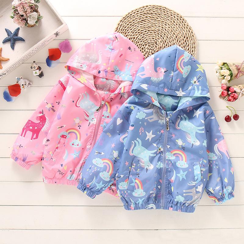 cross-border kids' overcoat girl thin type spring and autumn western style girls' jackets 2024 new outdoor jacket windcheater