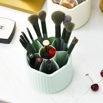 rotating cosmetic brush storage container dustproof eyebrow pencil eye shadow lipstick shelf desktop cosmetics grid storage box