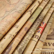 wrapping paper large large retro book cover gift present flowers bouquet wrapping paper nostalgic english old newspaper