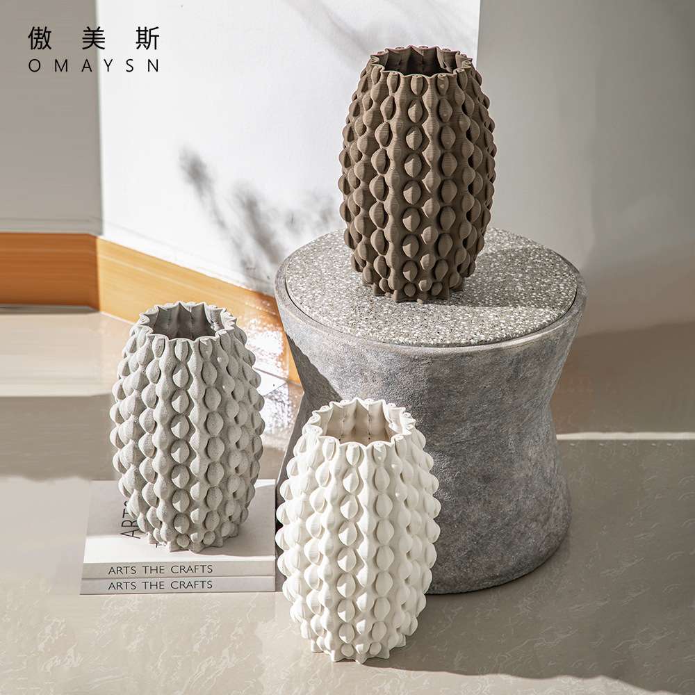 2024新款陶瓷花瓶3D家具摆设高档轻奢风花瓶多色装饰摆件详情图4